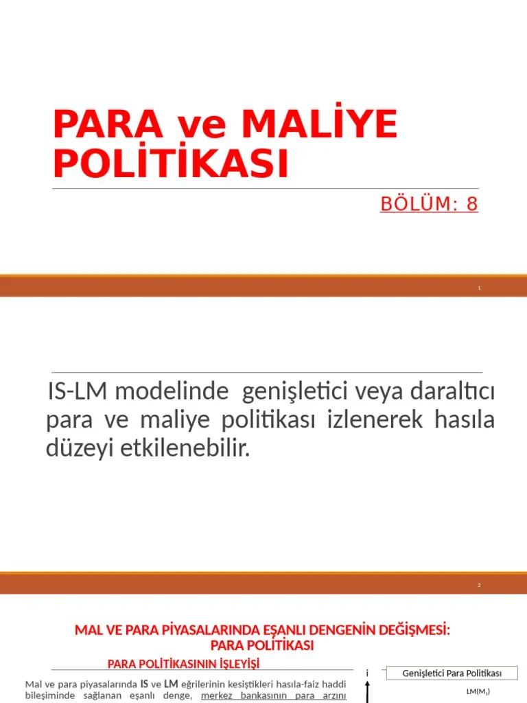 Maliye Politikası ve Para Politikası: Halk İçin Net Etkiler